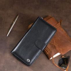 Кошелек ST Leather Из кожи унисекс Черный Фото 10