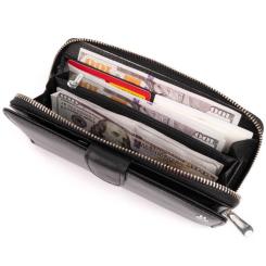 Кошелек ST Leather Из кожи унисекс Черный Фото 4