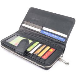 Кошелек ST Leather Из кожи унисекс Черный Фото 5