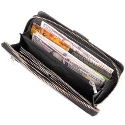 Кошелек ST Leather Из кожи унисекс Черный Фото 6