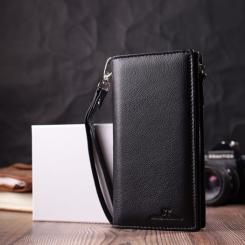 Кошелек ST Leather Унісекс з натуральної шкіри Чорний Фото 9
