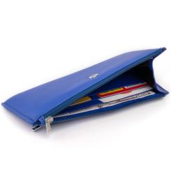 Кошелек ST Leather Из кожи унисекс Синий Фото 4