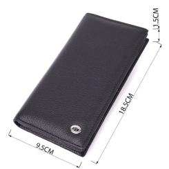 Кошелек ST Leather Из натуральной кожи Черный Фото 2