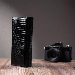 Кошелек ST Leather Из натуральной лакированной кожи Черный Фото 10