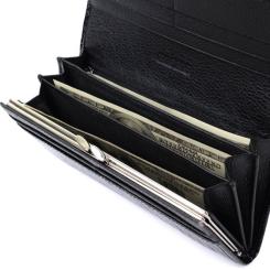 Кошелек ST Leather Из натуральной лакированной кожи Черный Фото 7