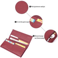 Кошелек ST Leather Из натуральной кожи Бордовый Фото 3
