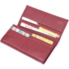 Кошелек ST Leather Из натуральной кожи Бордовый Фото 4