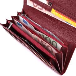 Кошелек ST Leather Из натуральной кожи Бордовый Фото 5