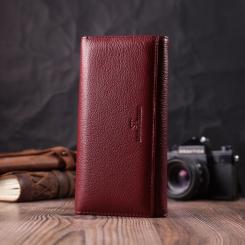Кошелек ST Leather Из натуральной кожи Бордовый Фото 7