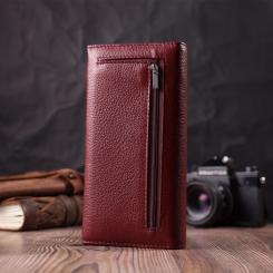 Кошелек ST Leather Из натуральной кожи Бордовый Фото 8