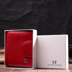 Кошелек ST Leather Кожаный Красный Фото 10