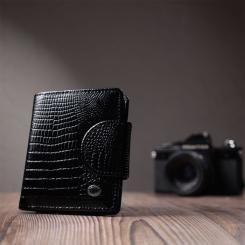 Кошелек ST Leather Из натуральной кожи Черный Фото 8