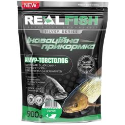 Прикормка Real Fish Silver Series Товстолоб-амур Кріп 0.9kg Фото