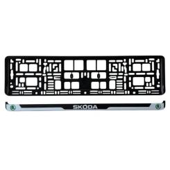 Рамка номерного знака Poputchik Skoda Фото 1