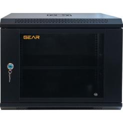 Шкаф настенный GEAR 9U 19" 600x450x500 мм, + полка 19", black Фото