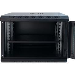 Шкаф настенный GEAR 9U 19" 600x450x500 мм, + полка 19", black Фото 1