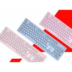 Клавиатура Canyon HKB-W01 Silent Wireless UA Pink Фото 4