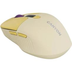 Мышка Canyon MW-26 LCD Silent Wireless/Bluetooth Yellow Фото 3