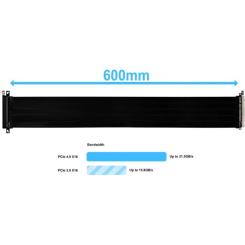 Райзер NZXT 600mm PCIe 4.0 RISER CABLE, Black Фото 3