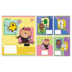 Тетрадь Yes Line Friends Funnyl А5 24 аркушів клітинка Фото
