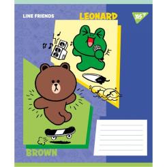 Тетрадь Yes Line Friends Funnyl А5 24 аркушів клітинка Фото 2