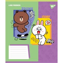 Тетрадь Yes Line Friends Funnyl А5 24 аркушів клітинка Фото 5