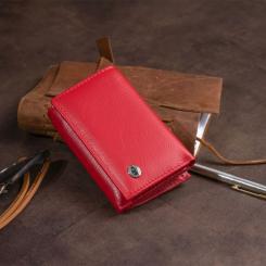 Портмоне ST Leather Из кожи Красное Фото 10