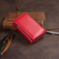Портмоне ST Leather Из кожи Красное Фото 11