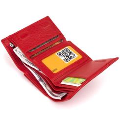 Портмоне ST Leather Из кожи Красное Фото 7