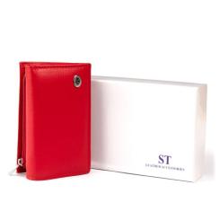 Портмоне ST Leather Из кожи Красное Фото 8