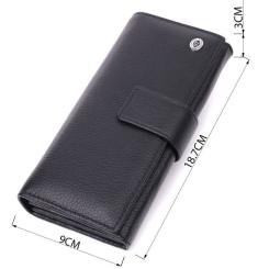 Кошелек ST Leather Из натуральной кожи Черный Фото 2