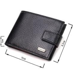 Портмоне Canpellini Из натуральной кожи Черное Фото 2