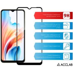 Стекло защитное ACCLAB Full Glue Oppo A38 4G Black Фото 2
