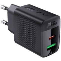 Зарядное устройство Acefast A78 1xUSB-C PD20W + 1xUSB-A GaN Black Фото 2