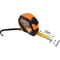 Рулетка Neo Tools 10мx25мм, с фиксатором сматывания, магнит Фото 5