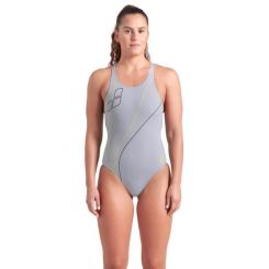 Купальник Arena Trail Swimsuit V Back 009022-520 Сірий 42 Фото