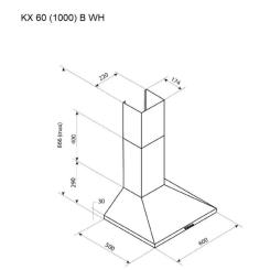 Вытяжка кухонная Pyramida KX 60 (1000) B WH Фото 6
