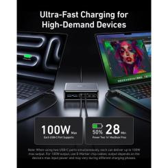 Зарядное устройство Anker GaNPrime 200W 4xUSB-C PD + 2xUSB-A Black Фото 1