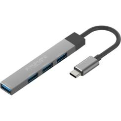 Концентратор Promate USB-C 4-in-1 порти Promate litehub-4.grey Фото