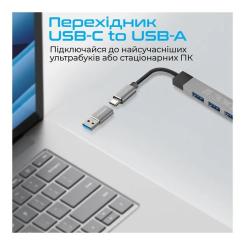 Концентратор Promate USB-C 4-in-1 порти Promate litehub-4.grey Фото 3