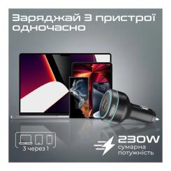 Зарядное устройство Promate 2xUSB-C PD + USB-A QC3.0 Фото 1