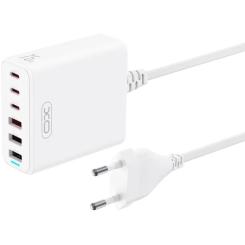 Зарядное устройство XO L133 3xUSB-A + 3xUSB-C 75W White Фото