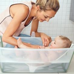Ванночка Stokke Flexi Bath та підставка, бежева Фото 5