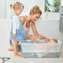 Ванночка Stokke Flexi Bath та підставка, бежева Фото 6