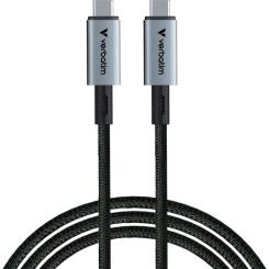 Дата кабель Verbatim USB-C to USB-C 1.2m 240W black Фото