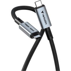 Дата кабель Verbatim USB-C to USB-C 1.2m 240W black Фото 1