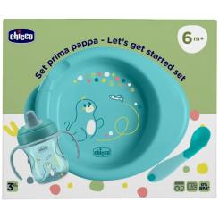 Набор детской посуды Chicco Set Prima Pappa 6м+ Блакитний Фото 6