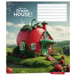 Тетрадь Школярик Dream house 12 аркушів клітинка Фото
