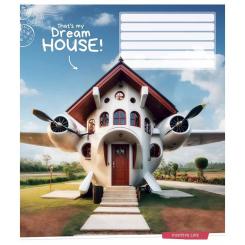 Тетрадь Школярик Dream house 12 аркушів клітинка Фото 2