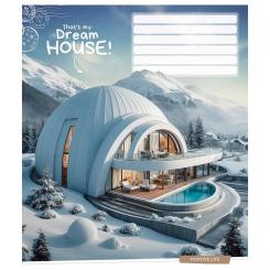 Тетрадь Школярик Dream house 12 аркушів клітинка Фото 4